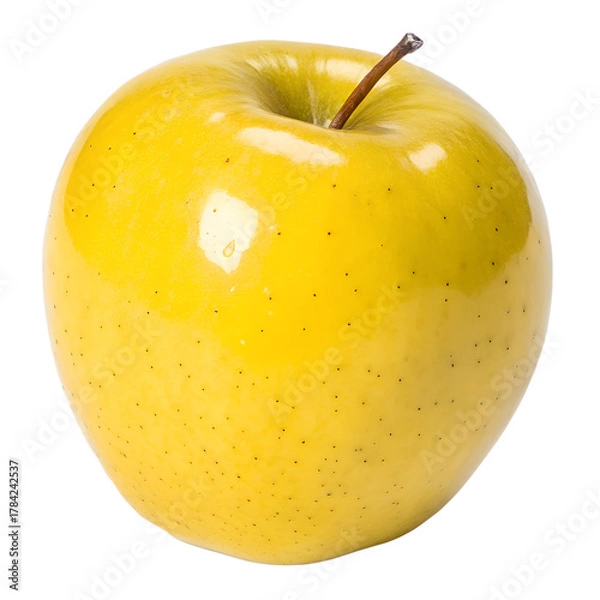 Obraz Yellow apple isolated on white background