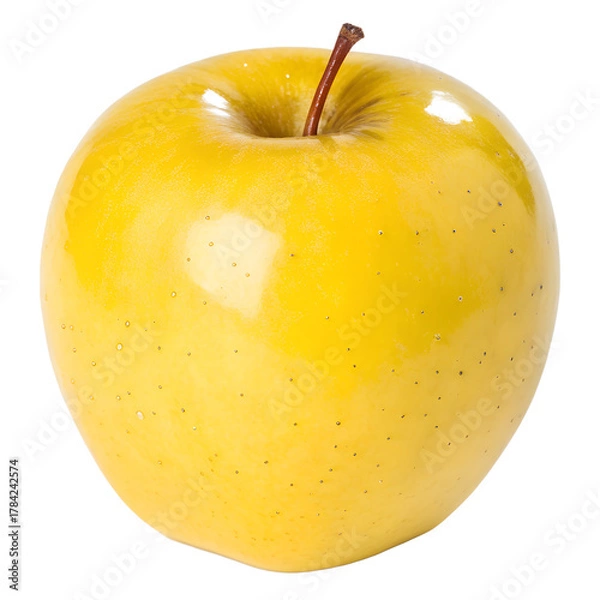 Obraz Yellow apple isolated on white background