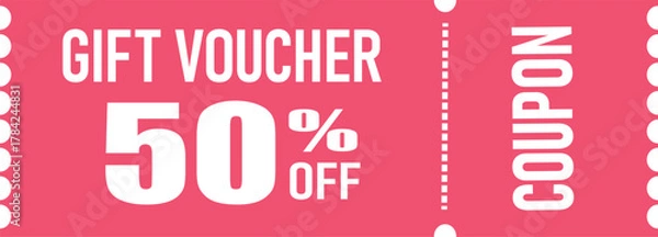 Fototapeta coupon ,ticket card,gift vouchers.Coupon Card element template for graphics design