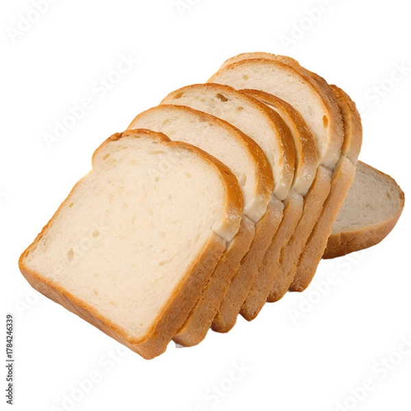 Fototapeta Sliced Bread isolated on white background