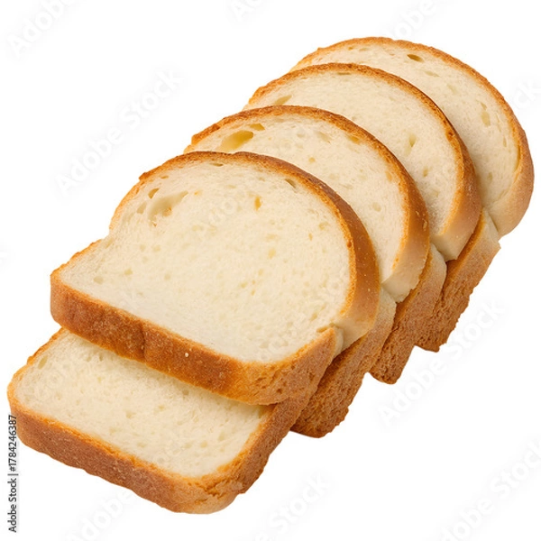 Fototapeta Sliced Bread isolated on white background