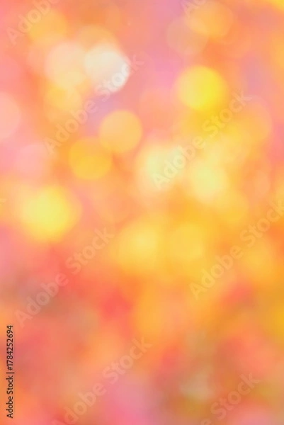 Obraz 紅葉したカエデの葉のアウトフォーカス