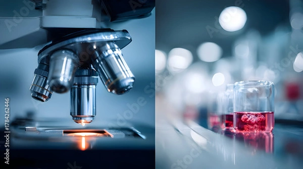 Fototapeta Microscope Lab Shots