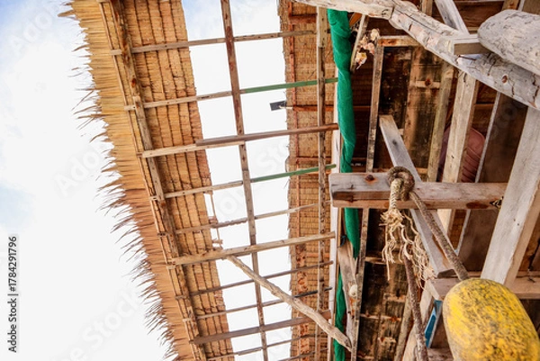 Obraz construction site with scaffolding