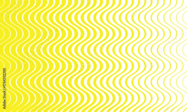 Fototapeta Chevrons seamless yellow colour vertical smothe wave pattern background retro vintage design.Can be used for wallpaper,fabric, web page background, surface textures.