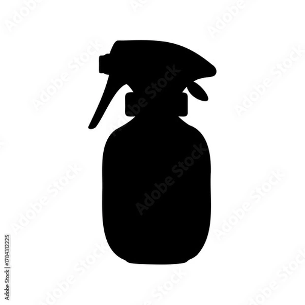 Fototapeta Silhouette of Spray Bottle used for Cleaning Solutions and Liquid Products