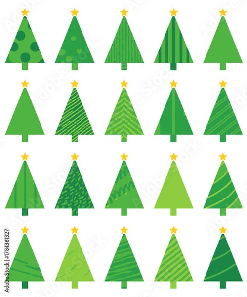 Fototapeta Stylized Xmas Tree Graphics