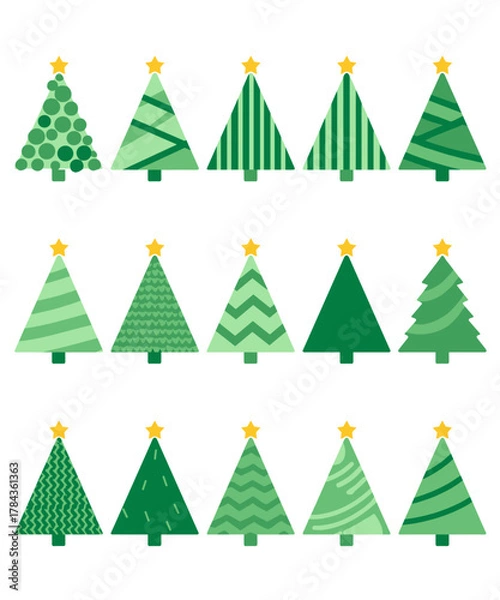 Fototapeta Stylized Xmas Tree Graphics
