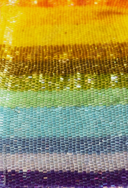 Obraz Beads. Multicolored beadwork. Rainbow glittering background.