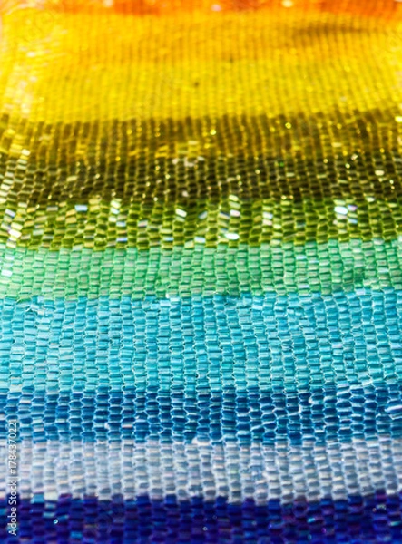 Obraz Beads. Multicolored beadwork. Rainbow glittering background.