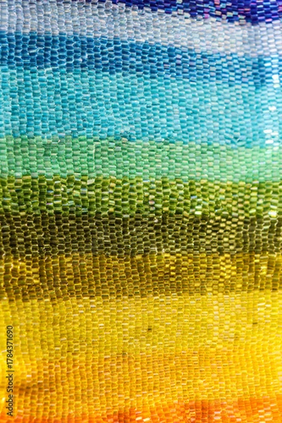 Obraz Beads. Multicolored beadwork. Rainbow glittering background.