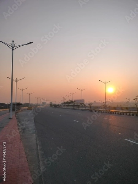 Obraz sunset on the highway