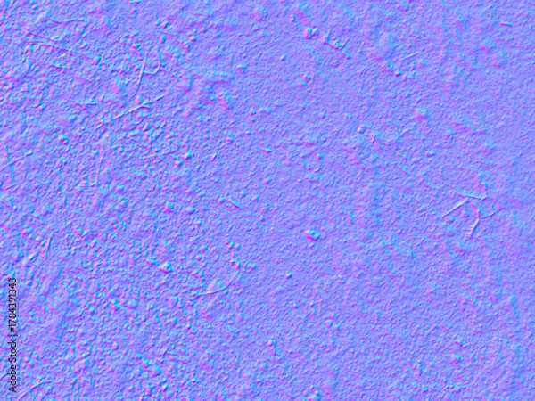Fototapeta Blue and Purple Normal Map Texture with Rough Surface Detail for 3D Material and Digital Design Background
