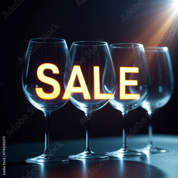 Obraz Elegant sale announcement in glasses promotion and marketing campaign advertising