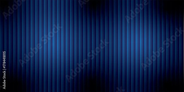 Obraz Deep blue abstract background with vertical ribbed texture and subtle light gradients creating a modern, sophisticated visual.