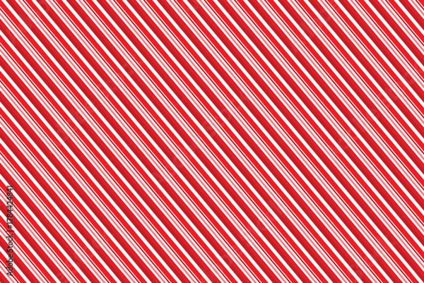 Fototapeta Christmas Red Peppermint Stick Pattern