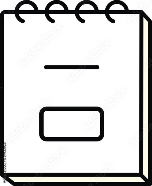 Fototapeta a spiral bound notepad with blank lines