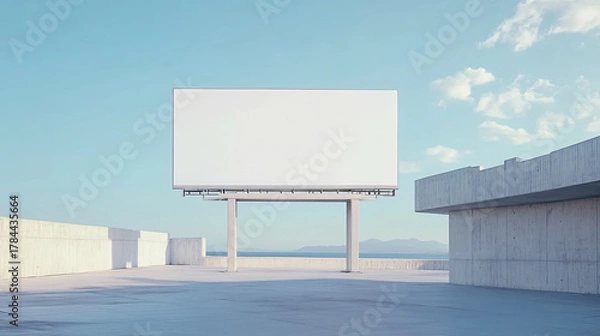 Fototapeta Realistic Outdoor Sign and Adhesive Post Collection
