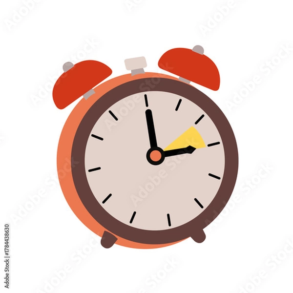 Fototapeta alarm clock isolated on white