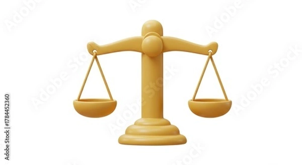 Obraz Golden Scales of Justice Symbolizing Fairness and Legal Balance.