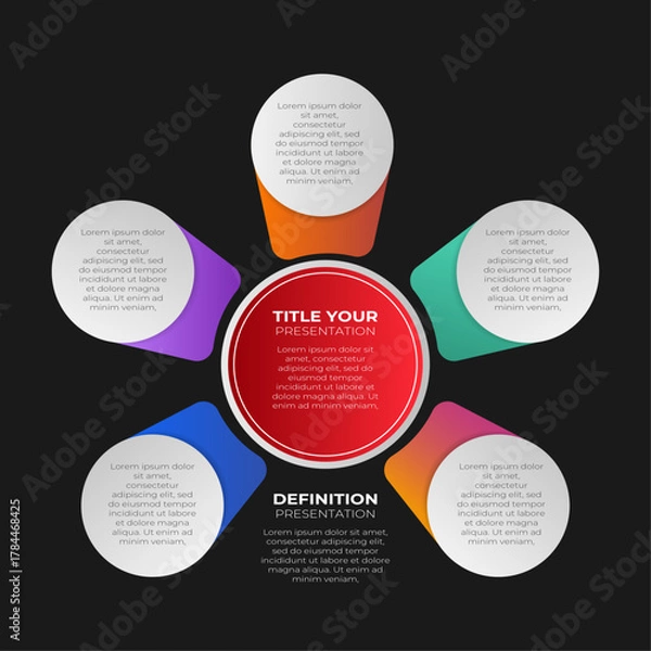 Obraz infographic illustrations for presentation needs