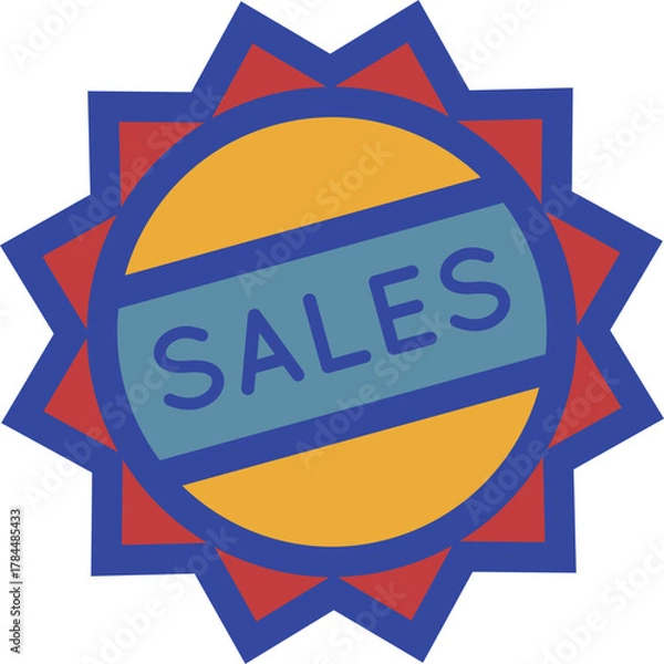 Fototapeta Abstract geometric shapes with vibrant color gradients and textures