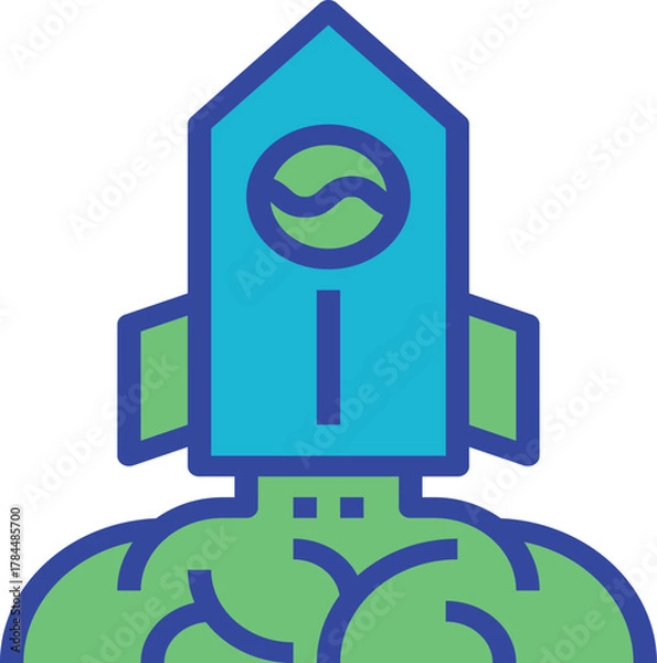 Fototapeta Abstract geometric design with vibrant color palette and typography elements