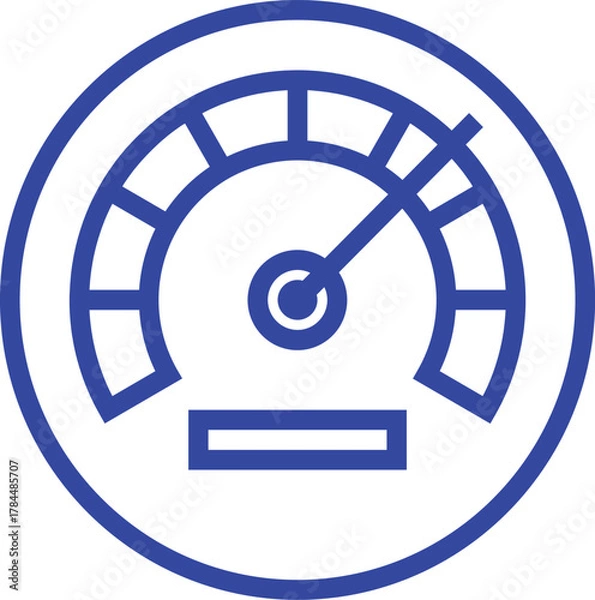 Fototapeta Classic speedometer gauge with pointer and dial