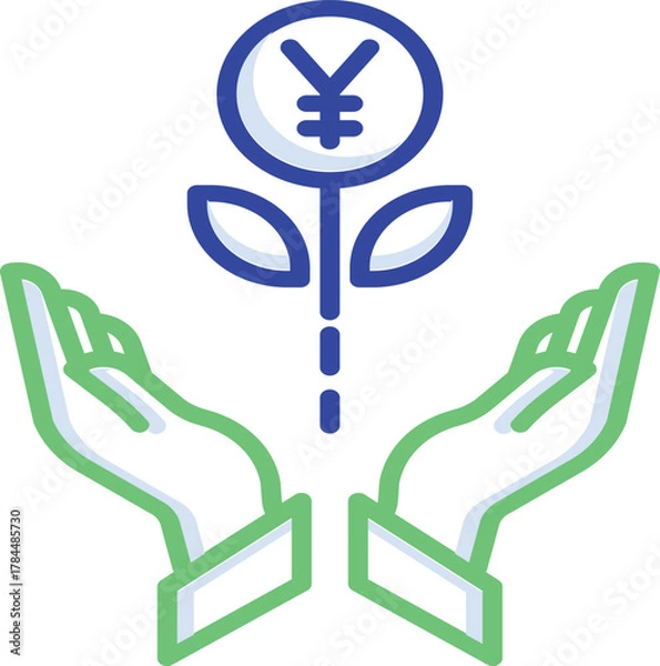 Fototapeta Abstract geometric pattern with vibrant color accents and clean lines