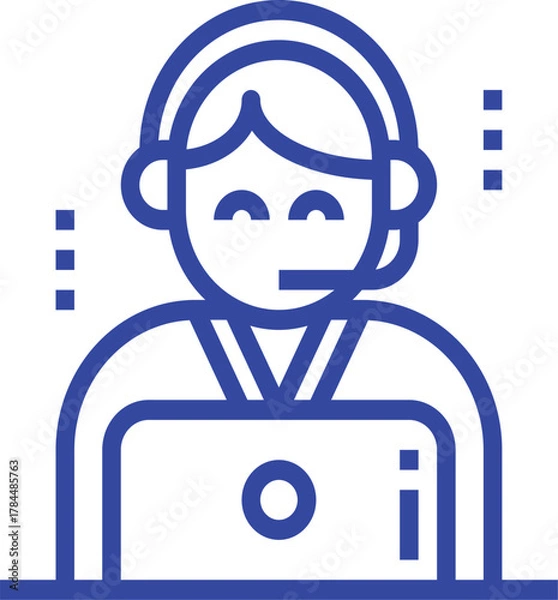 Fototapeta Abstract geometric pattern with vibrant color accents and clean lines