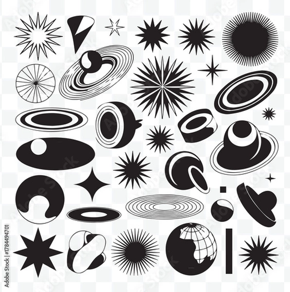 Fototapeta Cosmic Elements Collection