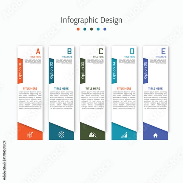 Obraz Modern infographic business design template for presentation and web layout