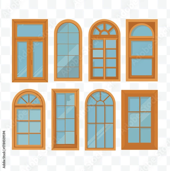 Fototapeta Window designs and architectural elements