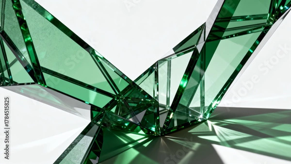 Obraz Green Glass Crystal Structure