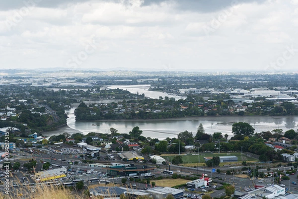 Fototapeta View over Panmure, Auckland, New Zealand