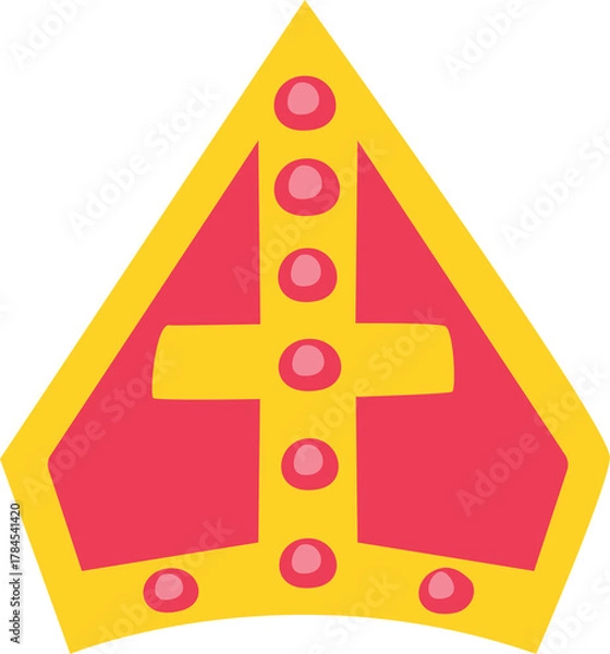 Obraz Sinterklaas Mitre Hat Illustration