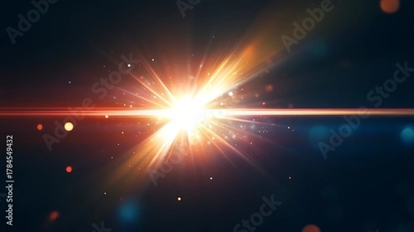Obraz Dynamic Light Burst with Optical Flare Effect
