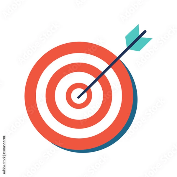 Obraz bullseye target with single arrow 