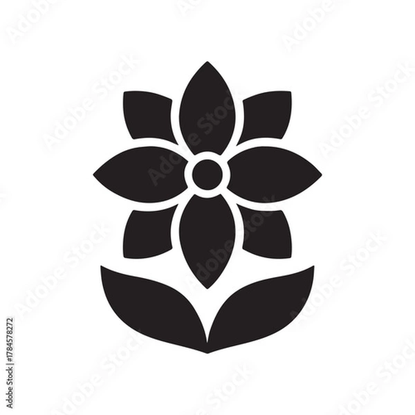Obraz Geometric Flower Silhouette Icon