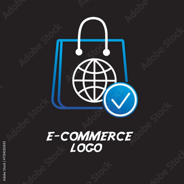 Obraz e commerce logo icon,
