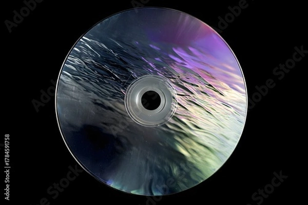 Obraz CD Disc Topaz Texture Engraved With Watermelon And Citrus Pattern Reflective Artistic Photography