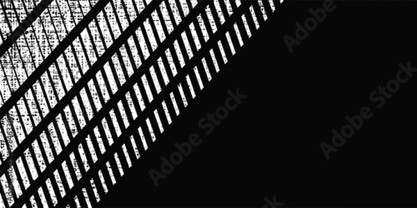 Obraz Smooth vector transition from black to white with straight broken lines. Modern vector background for transition from one image to another