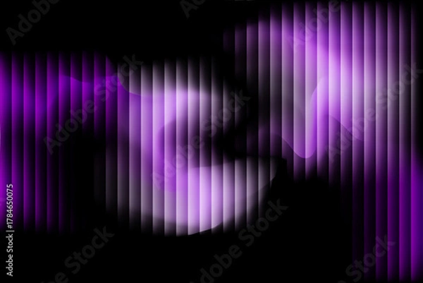 Fototapeta Futuristic purple glassy neon gradient glow abstract background with striped glossy texture