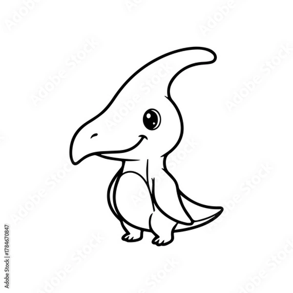 Obraz Dinosaur Outline Illustration 