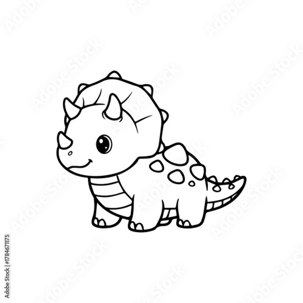 Obraz Dinosaur Outline Illustration 