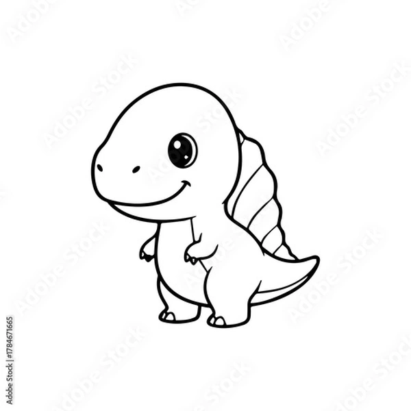 Obraz Dinosaur Outline Illustration 