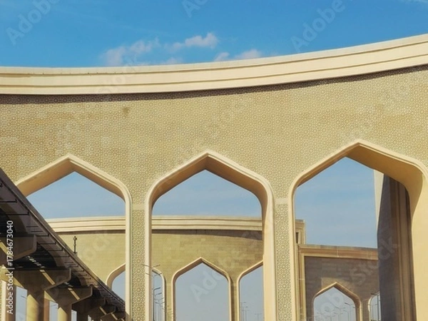 Obraz The gates of The New Administrative Capital, a large-scale urban development project in Egypt, intended to serve as the country's new capital city, a smart city