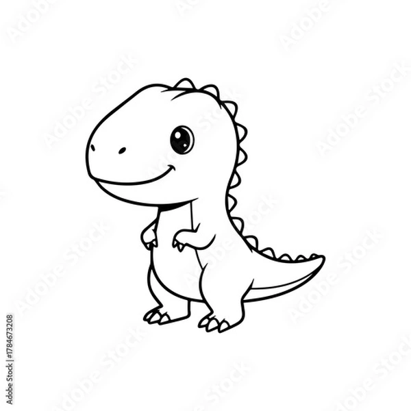 Obraz Dinosaur Outline Illustration 