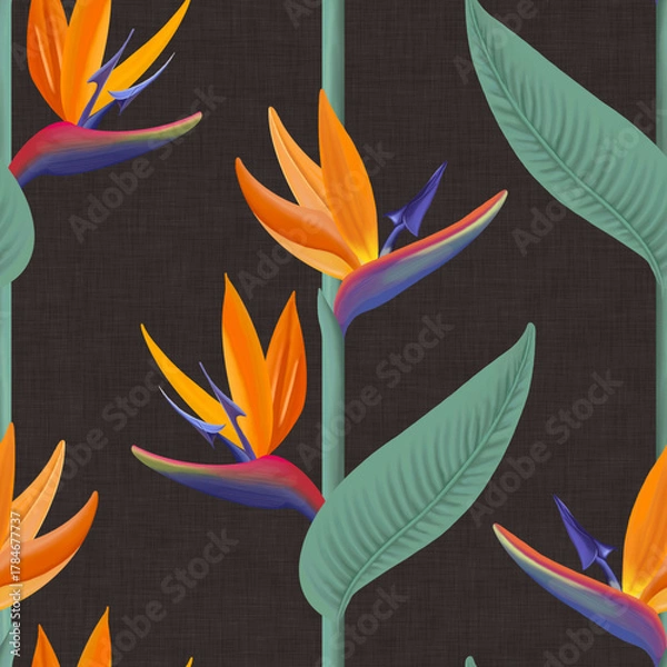 Obraz Strelitzia Tropical Pattern