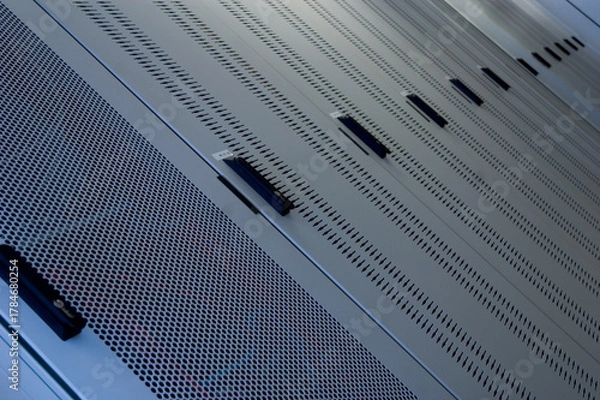 Fototapeta Rackmount cabinets in. hosting environment servers